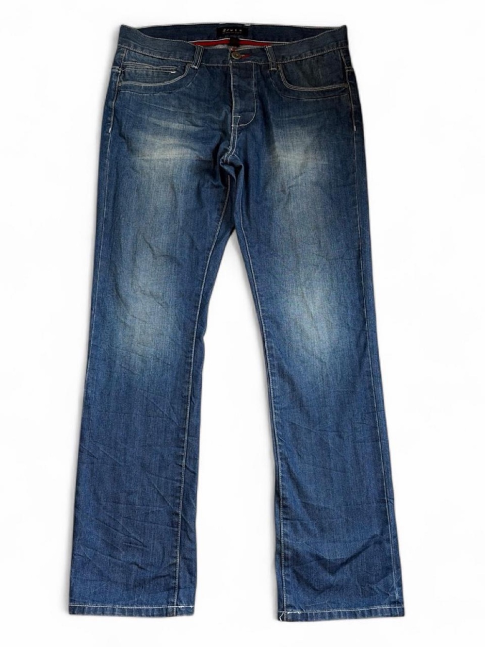21men Men's Straight Fit Blue Denim Jeans